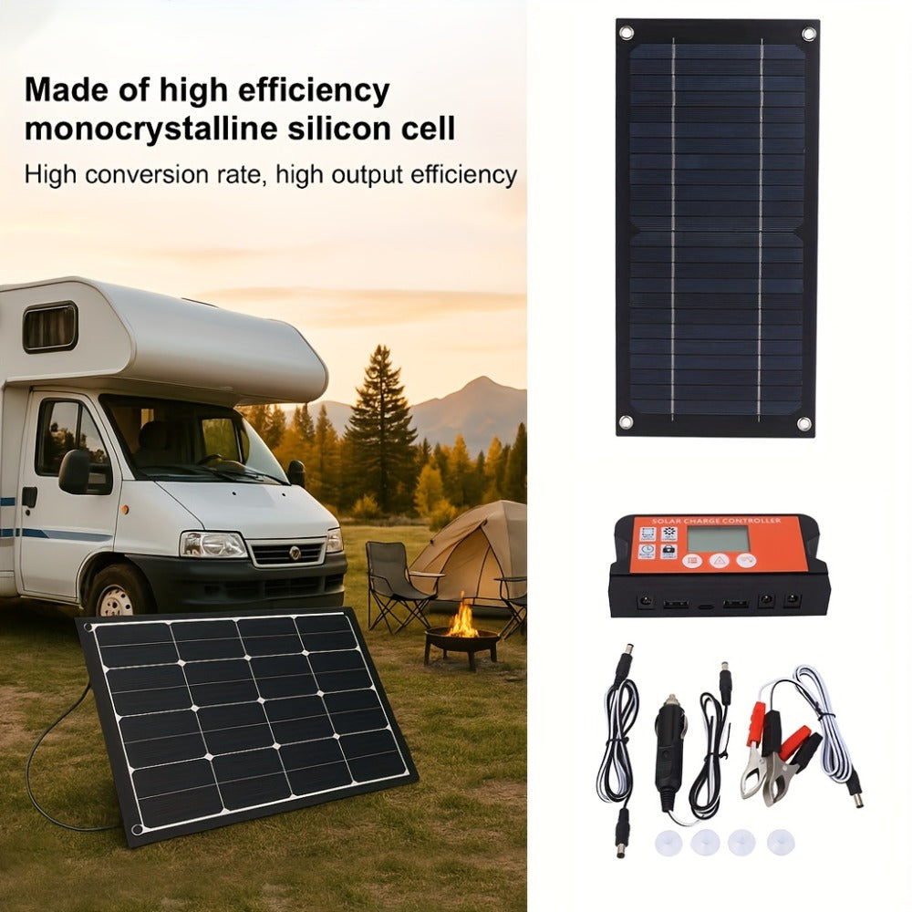 600W Solar Panel Kit with Battery Charge Controller – 36V Off-Grid Power for Car, Caravan, RV & Outdoor Use — image 8