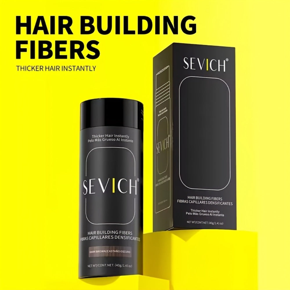 25-Gram Hair Fiber and Styling Comb Set in Eight Shades Including Black, Brown, Blonde, Auburn and Gray — image 1