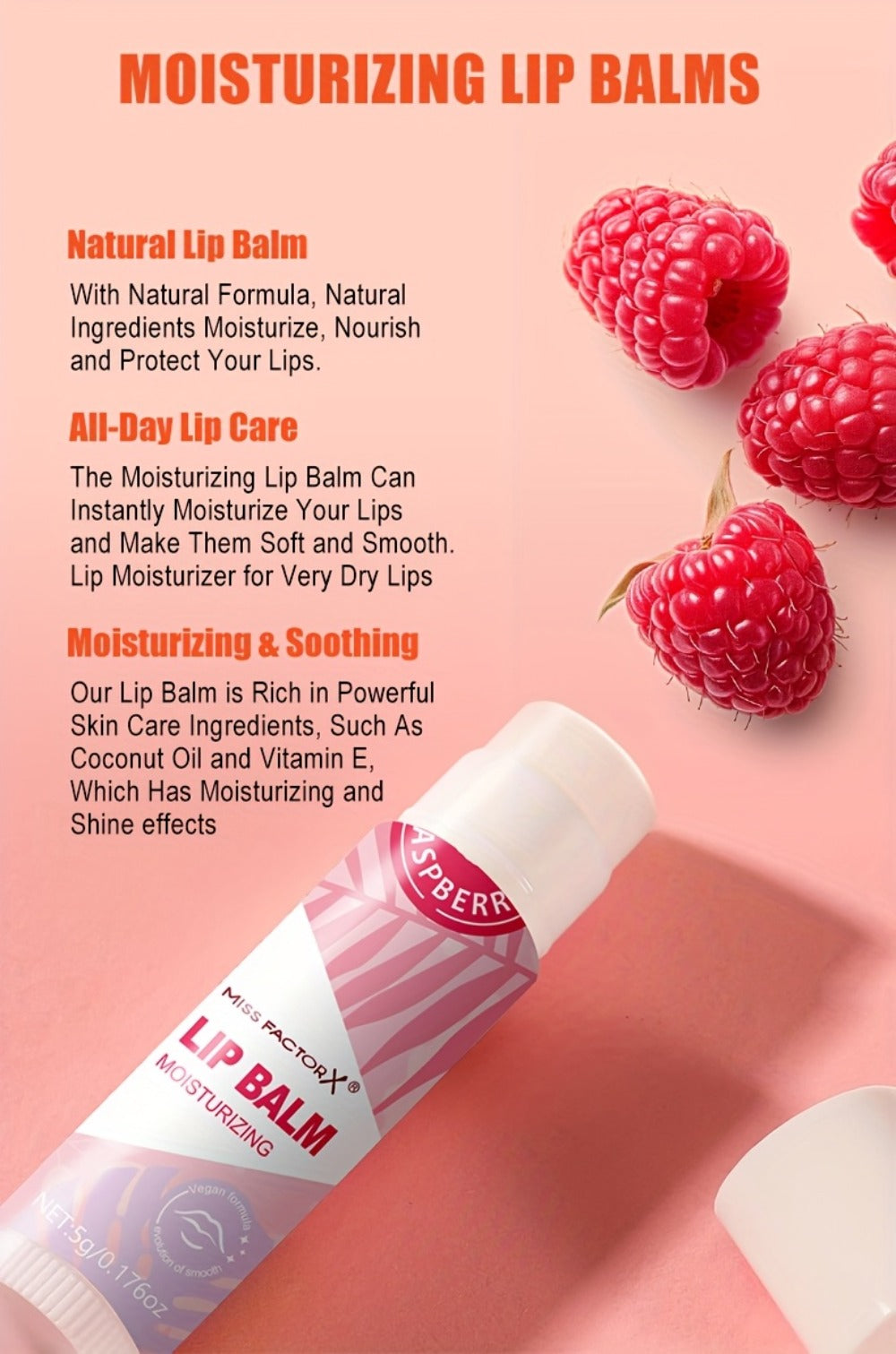 Fruit Flavored Lip Gloss Set 50 Pieces – Moisturizing Lip Balm Kit in 10 Colors, Hydrating Lip Care for Dry & Cracked Lips, D