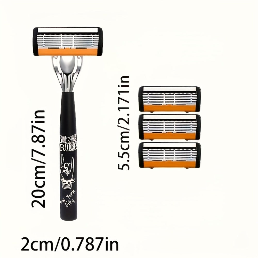 Safety Razor Kit 2 Handles 72 Double Edge Replacement Blades – Classic Wet Shaving Razor Set with Non-Slip Ergonomic Grip for