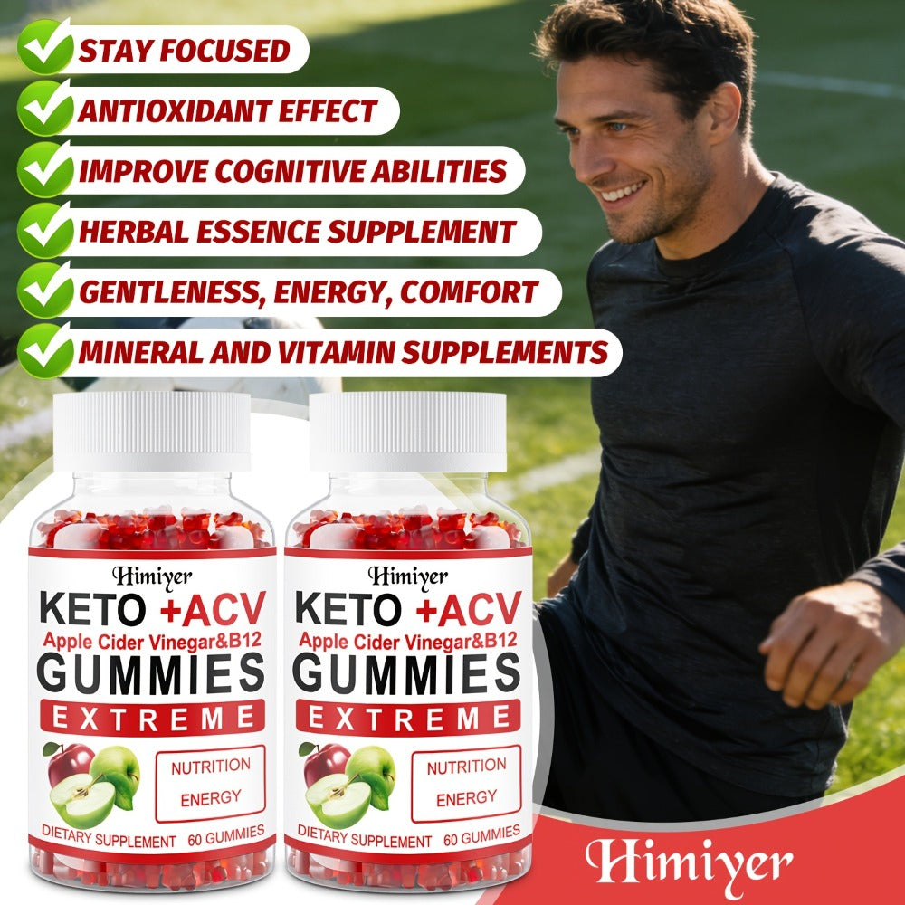 Apple Cider Vinegar Gummies with Pomegranate, Beet Juice & Vitamin B12, Keto ACV Gummies for Weight Management — image 9