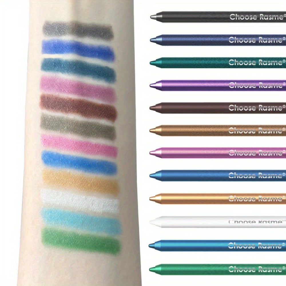 2-in-1 Eyeliner & Eyeshadow Pencil Set 12 Colors Matte Waterproof Smudge-Proof Blendable Eye, for Makeup, Travel and Everyday