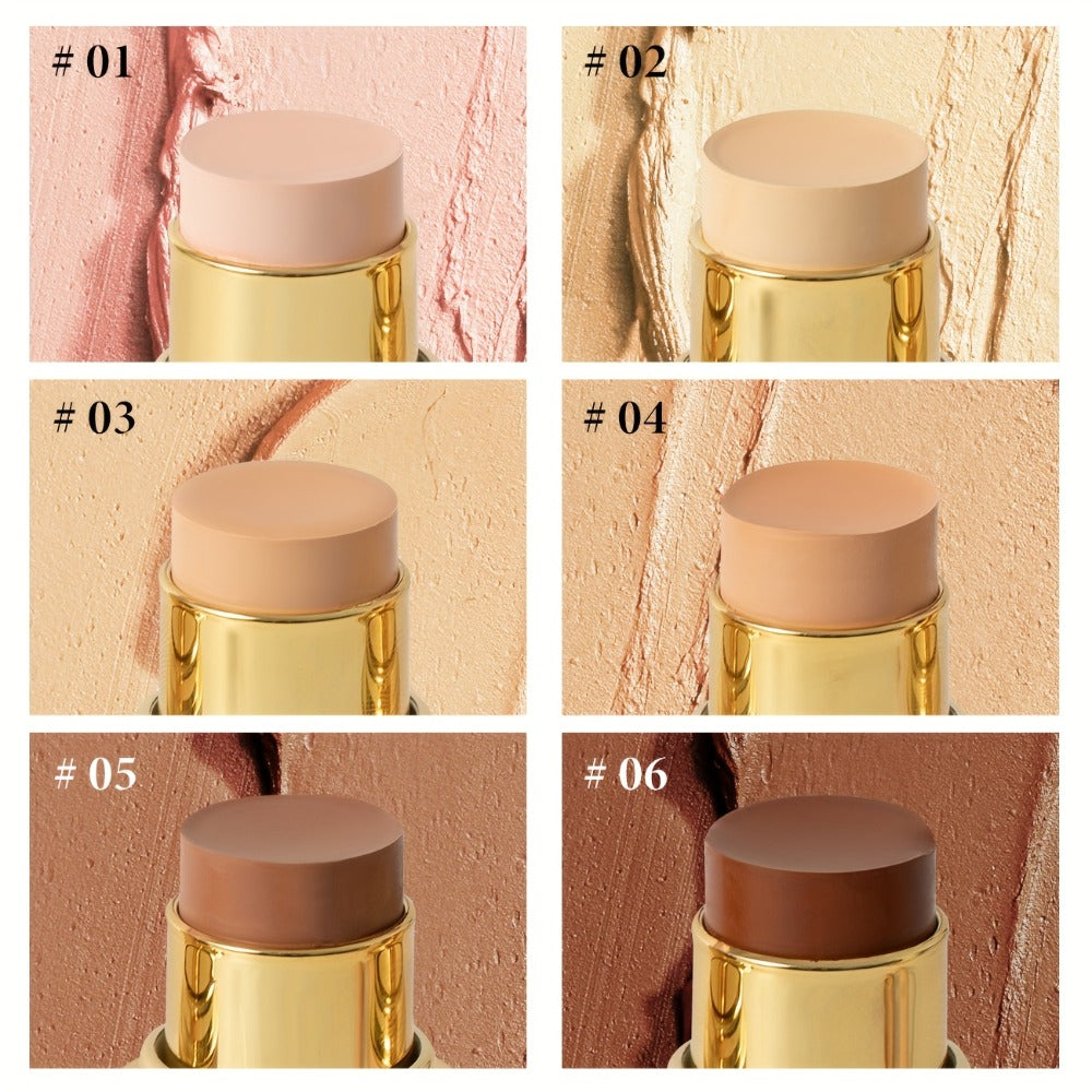 CC Cream Foundation Stick 2-Pack – Full Coverage Concealer, Waterproof Long-Lasting Natural Matte Finish, Lightweight Moistur