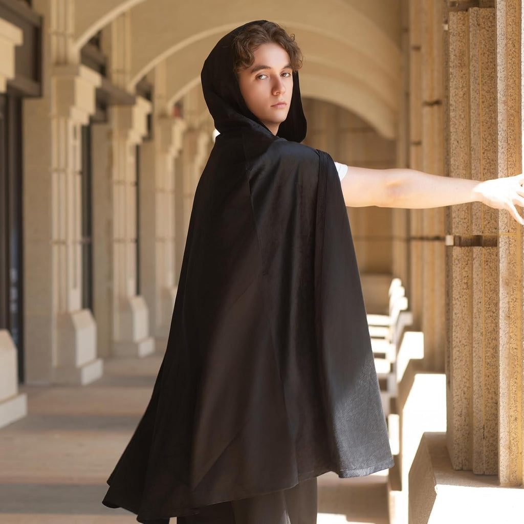 Men's Velvet Cloak With Hood