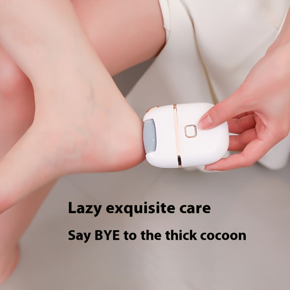 Rechargeable Electric Foot File with Two or Three Roller Heads in White Standard or Pink Upgraded Checkout — image 7