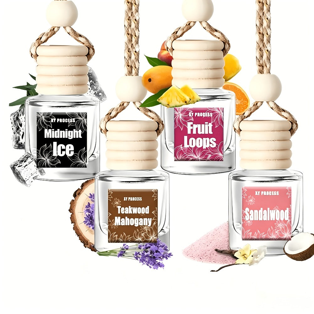 Car Air Freshener X&Y Four-Bottle Hanging Diffuser Gift Set with Eight available Style and Collection Options — image 1