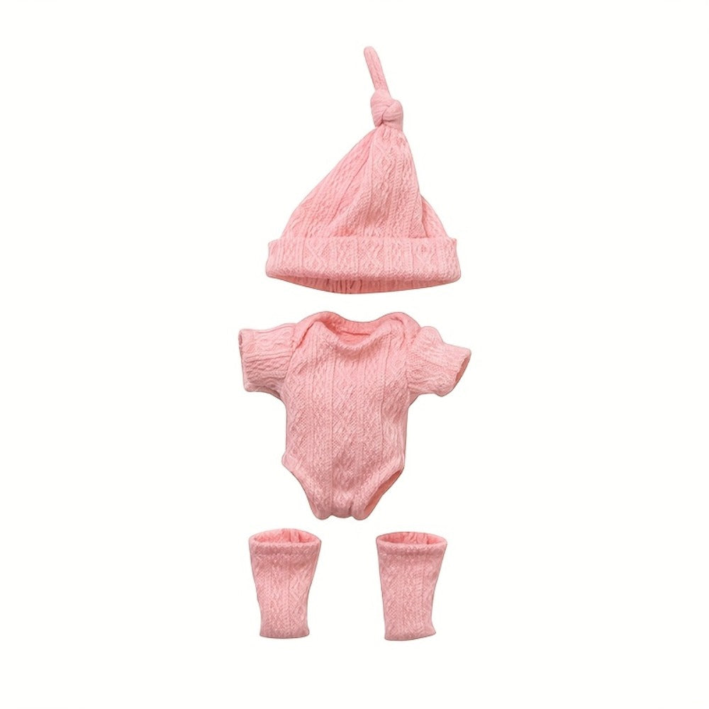 Twin Baby Doll Set with Two 7-Inch Soft Dolls, Pink Knit Hats, Rompers and Two Pairs of Matching Socks — image 11