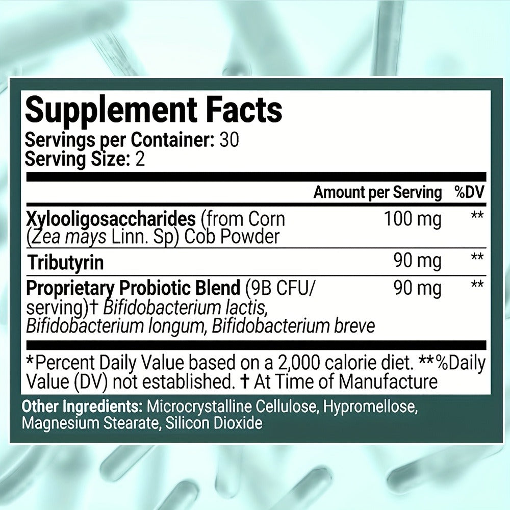 3-in-1 Probiotic Prebiotic & Postbiotic Capsules, Slow Release Synbiotic with Multi-Enzyme for Complete Gut Health & Digestiv