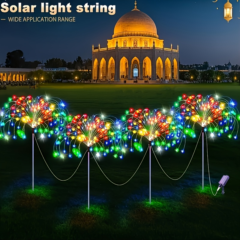 Solar Garden Lights Firework Stakes with 240-640 LEDs, 8 Modes, 4/8 Packs and Three Light Colors — image 25