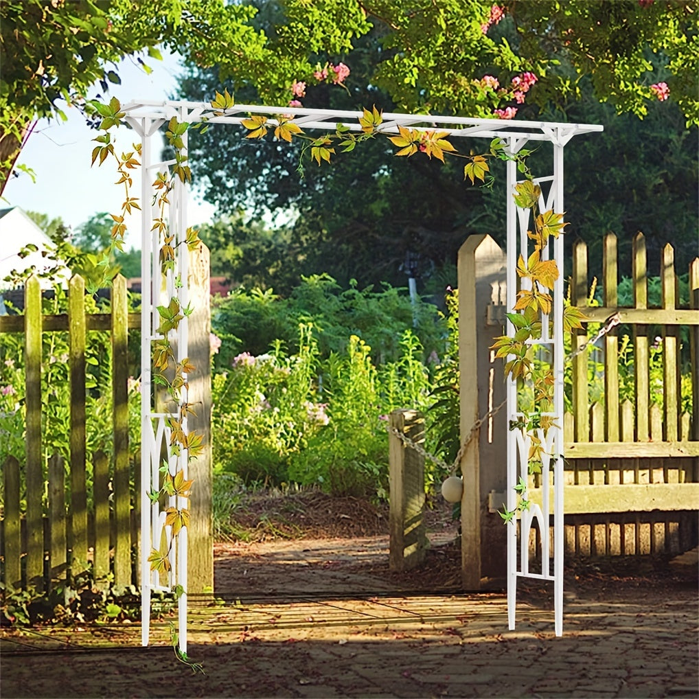 Wedding Arch Metal Garden Arbor Pergola Rose Trellis Backdrop Stand — image 2