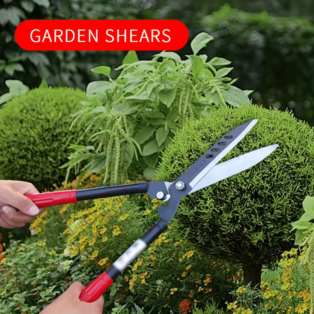 Long-Handle Hedge and Twig Shears, 20.4 Inches Overall with 10.8-Inch Blades and Red Grip Ends — image 8