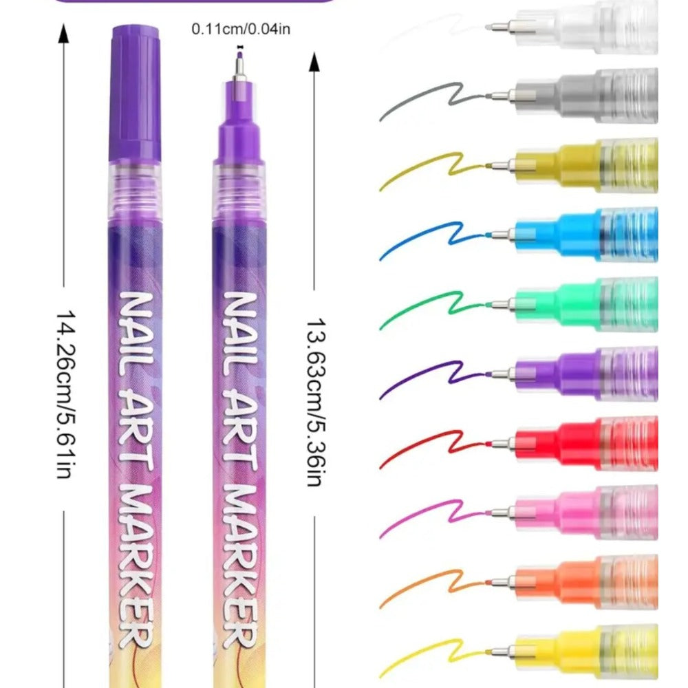 Nail Art Pens 24-Color Water-Based Marker Set with 0.5mm Fine Tips in a Boxed Multicolor Tray — image 6