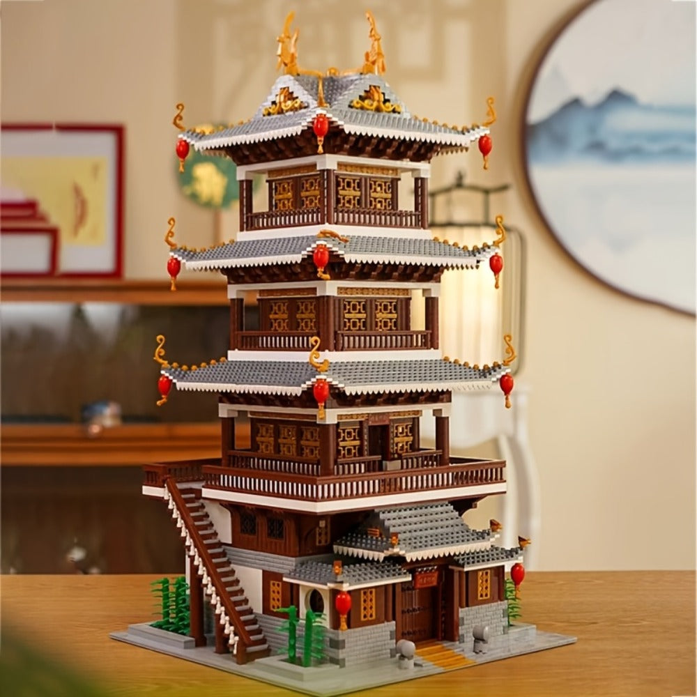 Ancient Chinese Palace Building Blocks Set 6134 Pcs – Heavenly Fairy Mirror Architecture Mini Brick Expert Level Display Mode