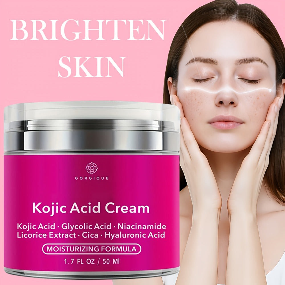 Face Cream Kojic Acid and Hyaluronic Acid 50ml Formula in One-Jar or Two-Jar Pack Options for AM and PM Use — image 8
