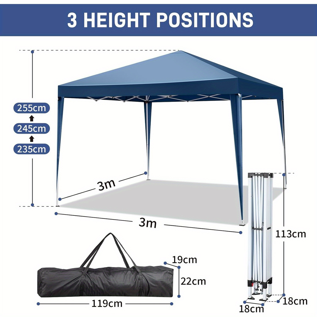 Instant Canopy 10x10 FT Oxford Fabric UPF50+ Sidewalls Commercial for Garden, Patio and Yard Use — image 12