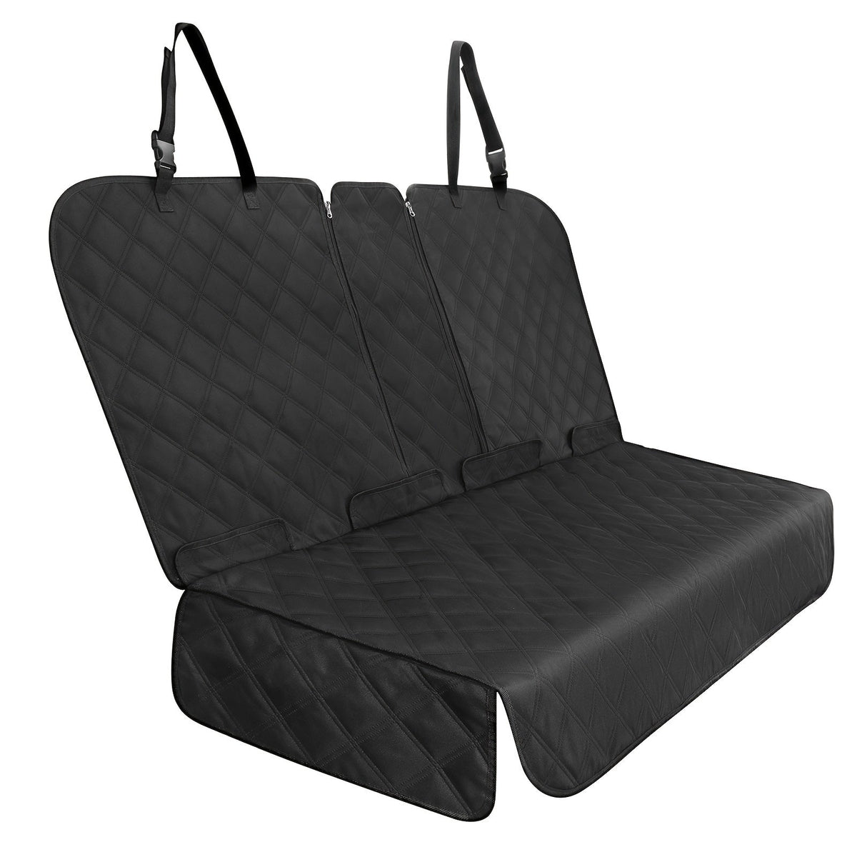 Quilted Car Back Seat Bench Cover in 54- or 60-Inch Widths with Seat-Belt Openings and Non-Slip Backing — image 5