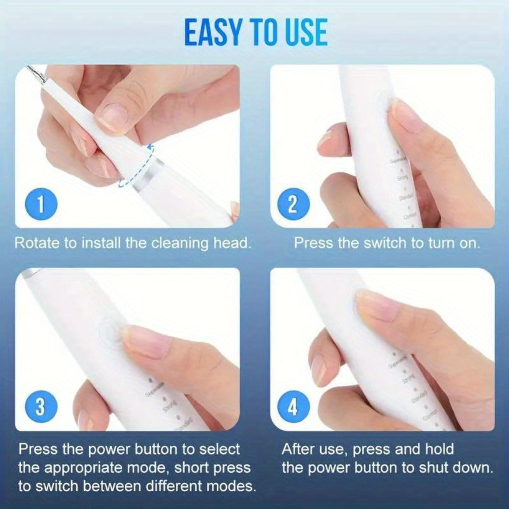 Electric Teeth Cleaner Kit USB Rechargeable, 5 Cleaning Modes Dental Scaler Plaque Tartar Remover Gum Health — image 14