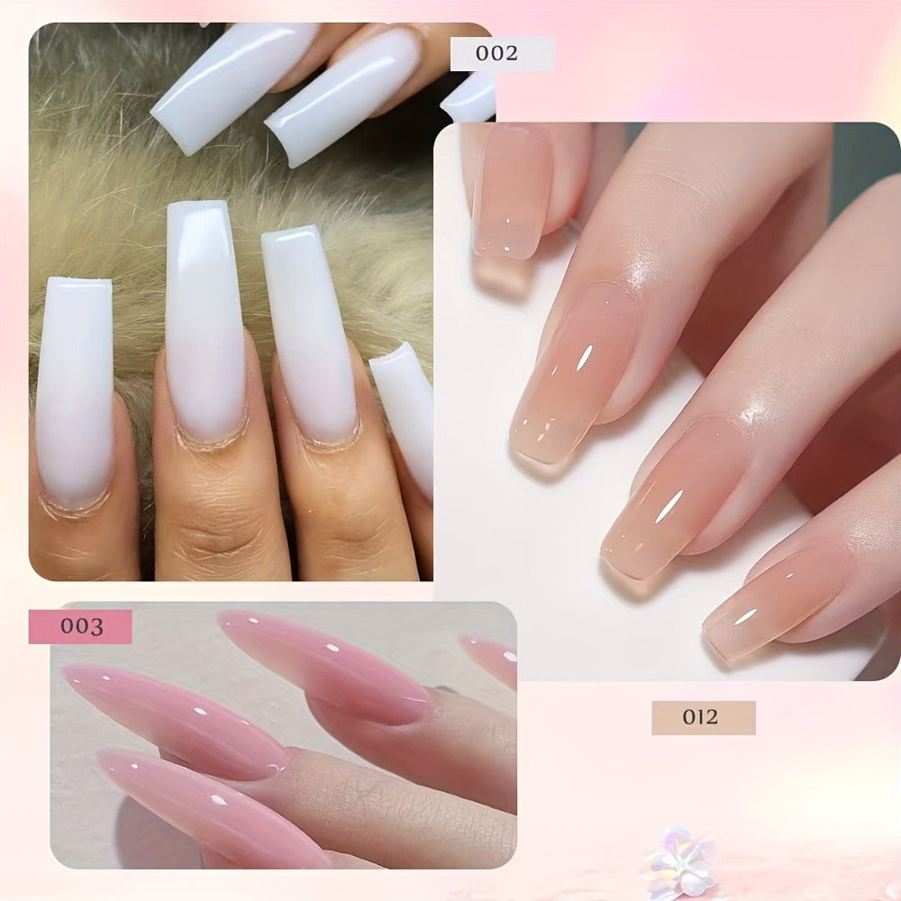 Poly Nail Gel Extension Kit 6 Colors with USB UV LED Lamp & Slip Solution – All-in-One Polygel Nail — image 7