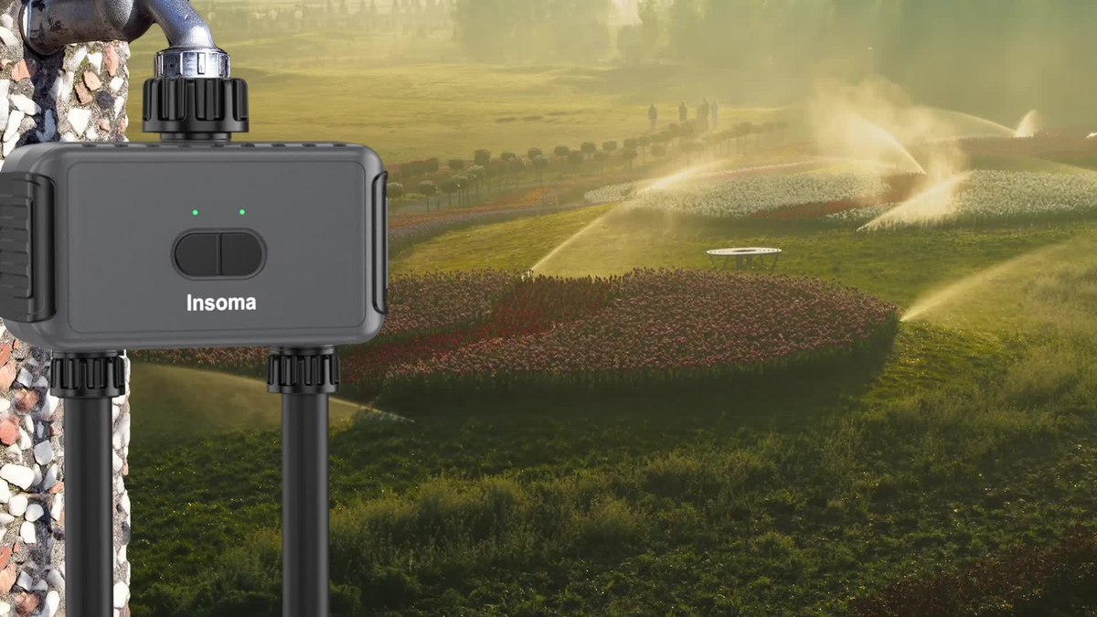 WiFi Sprinkler Timer Smart 2-Zone Irrigation System with App & Alexa Voice Control, for Garden, Lawn and Yard Watering — imag