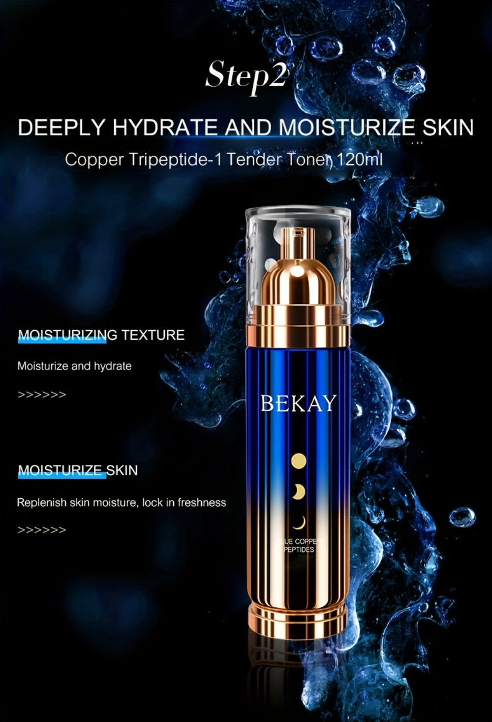 12-Piece BEKAY Skincare Gift Set with Blue-and-Gold Cleanser, Toner, Lotion, Cream and Eye-Care Collection — image 10