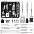 BBQ Grill Tool Kit with 24-Piece Cased Set or 15-Piece Utensil Set for Camping and Backyard Cooking — image 2