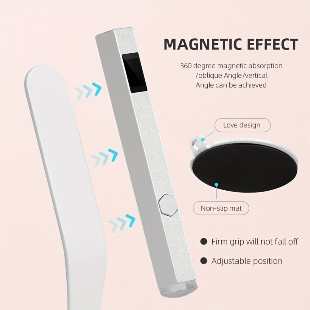 Handheld UV LED Nail Lamp with Magnetic Stand, 20/60s Timer Display, Type-C Port and Five Colors — image 3