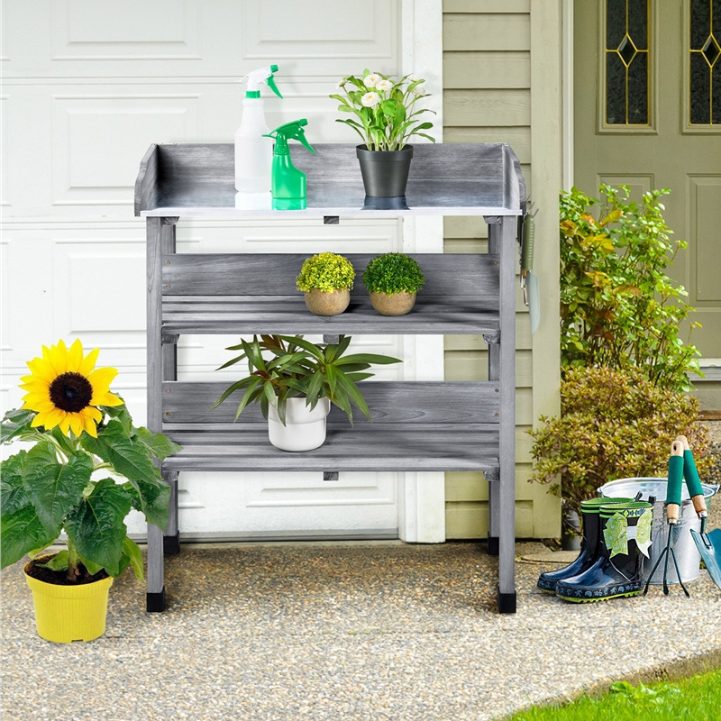 Potting Bench in a Wooden Metal Design for Garden and Yard Use — image 10
