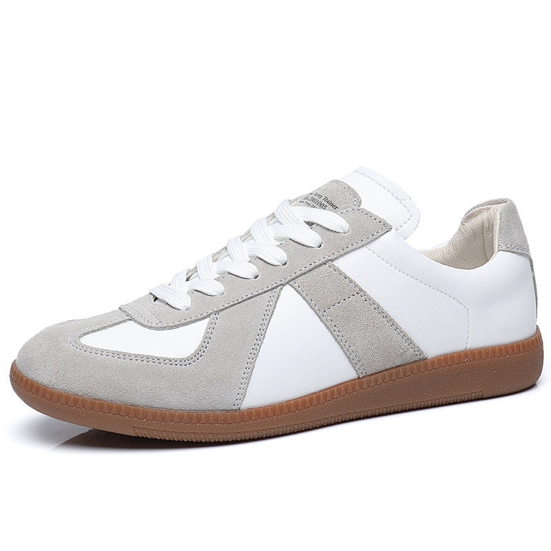 Japanese Retro White Sneakers - Unisex Minimalist Trainers