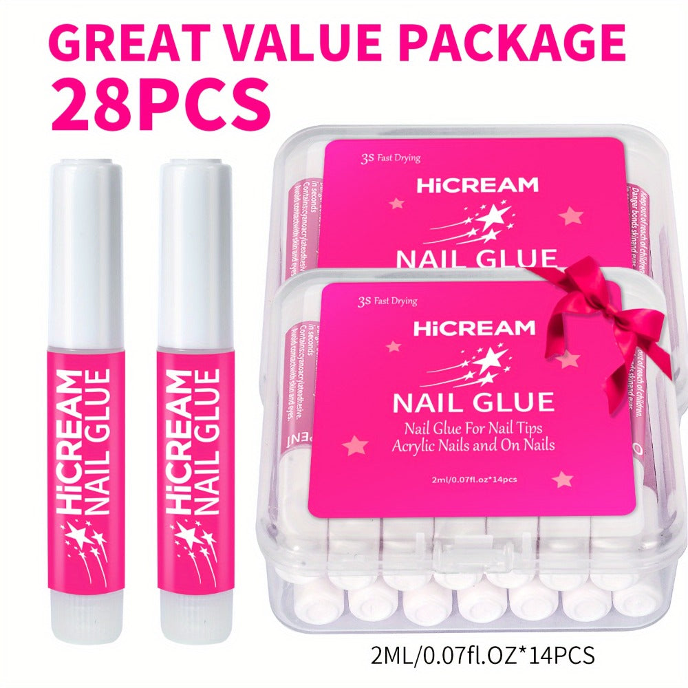 Nail Glue Set, MICHAN 14- or 28-Piece Configurations with 2ml Squeeze Tubes and Optional 7ml Brush Bottles — image 9