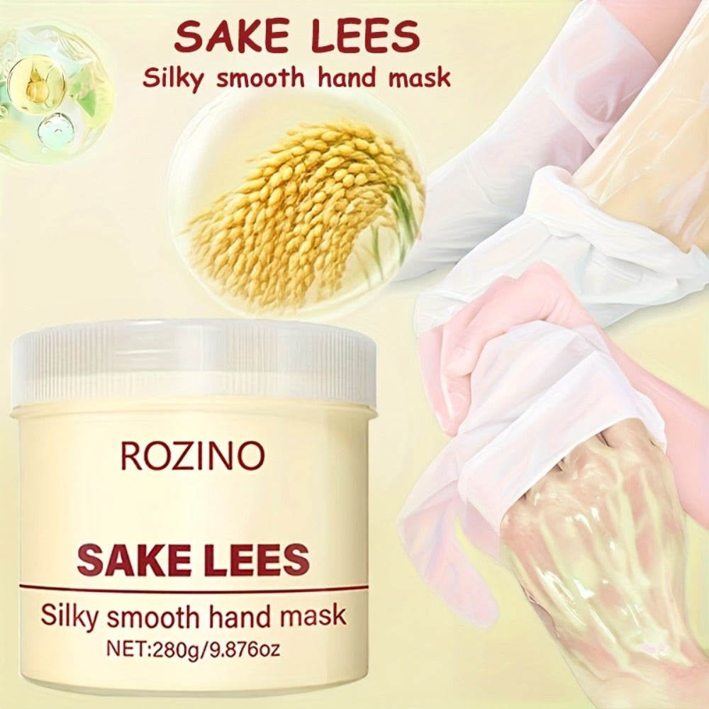 Hand Mask Cream 280g Moisturizing Brightening with Licorice & Distillers Grains – Deep Hydration for Dry Rough Peeling Hands 