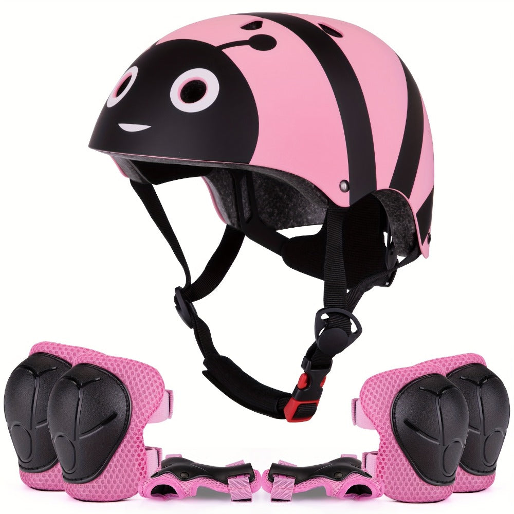 Kids Bike Helmet with Knee and Elbow Pads, Adjustable Gear Set for Ages 5-14, 350g with Ventilation — image 1