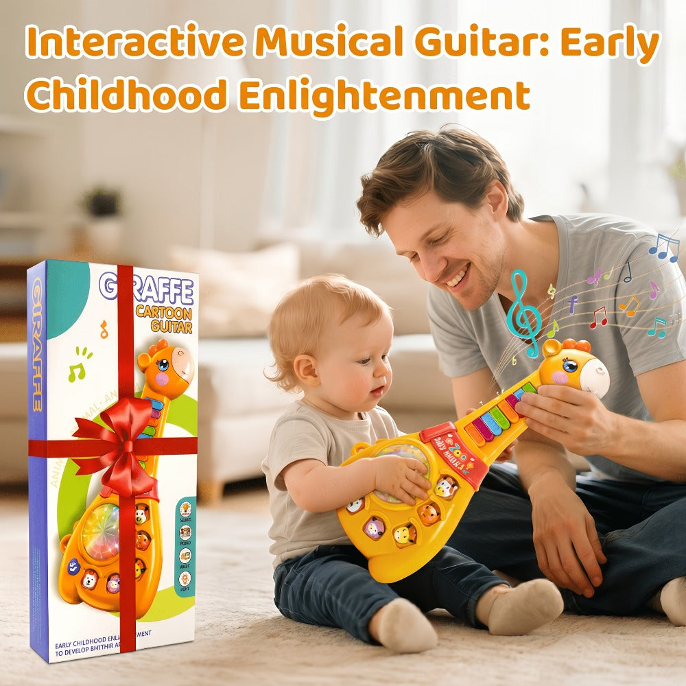 Giraffe Guitar Toy Baby 12 Months with Piano Keys, Animal Sounds & Flashing with the Listed Color, Size or Set Options for Ev
