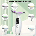 Face Neck Massager Rechargeable Beauty Device - 7 Massage Modes Electric Facial Lifting Tool for Women - Neck Massager Gift f