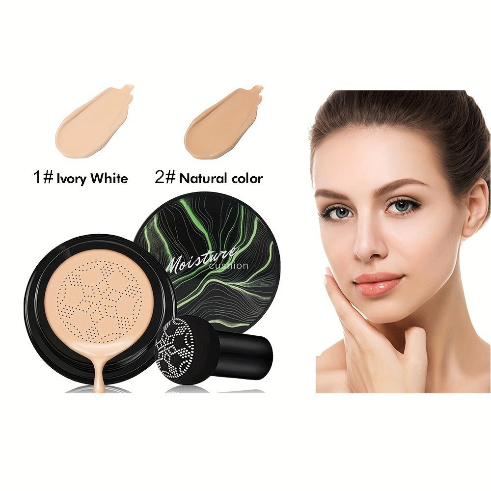 Two-Piece Moisture CC Air Cushion Foundation Set with Mushroom Puffs and Two Matched Shade Options — image 3