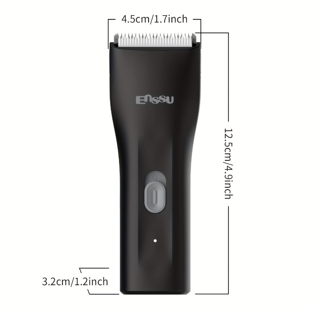 Ceramic Blade IPX7 Waterproof Ball Trimmer for Men Replaceable Head Electric Groin Pubic Body Hair Shaver LED Battery Display