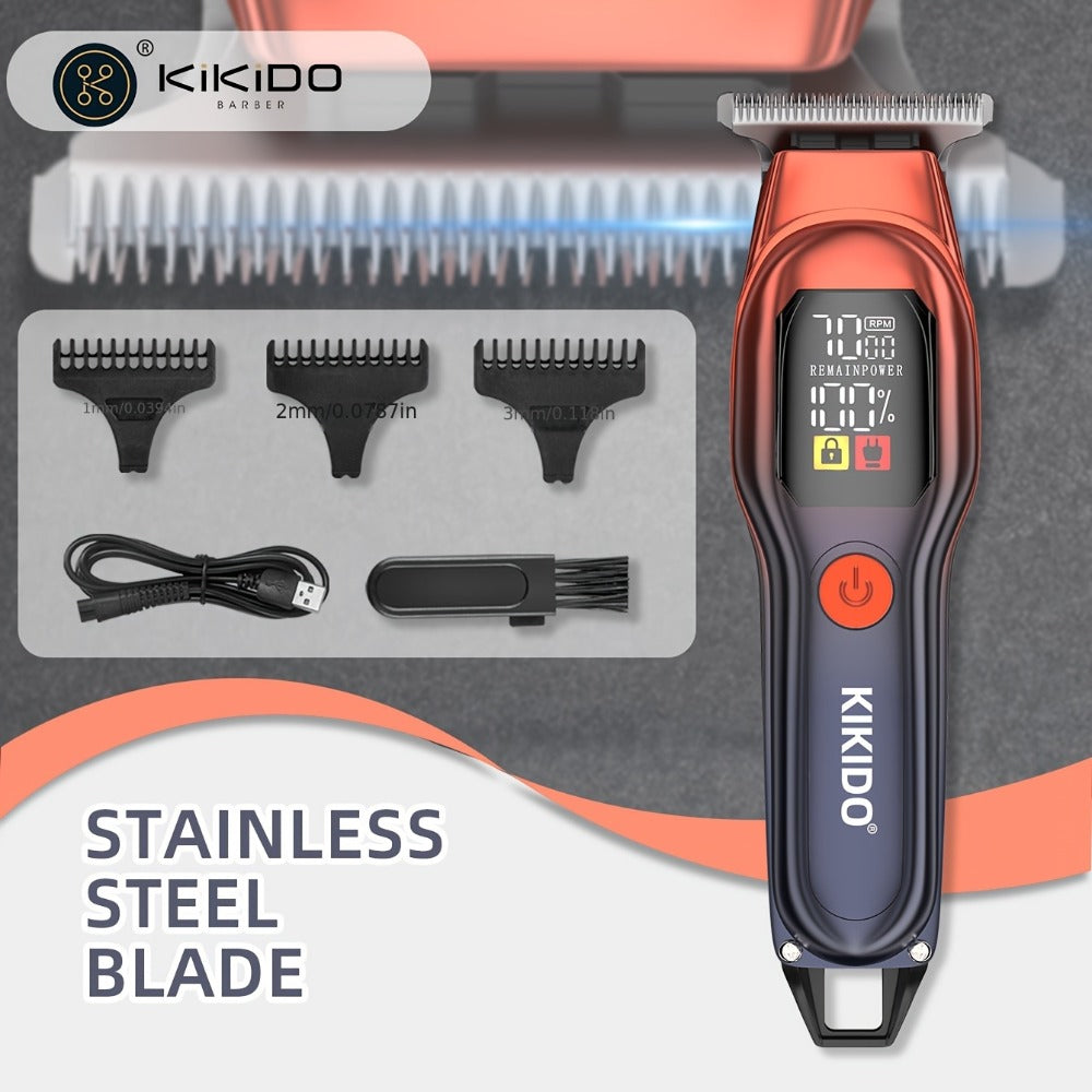 Hair Clippers & Trimmers KIKIDO KK-A2 T-Blade Model with LCD Display, USB Charging and Three Guide Combs — image 7