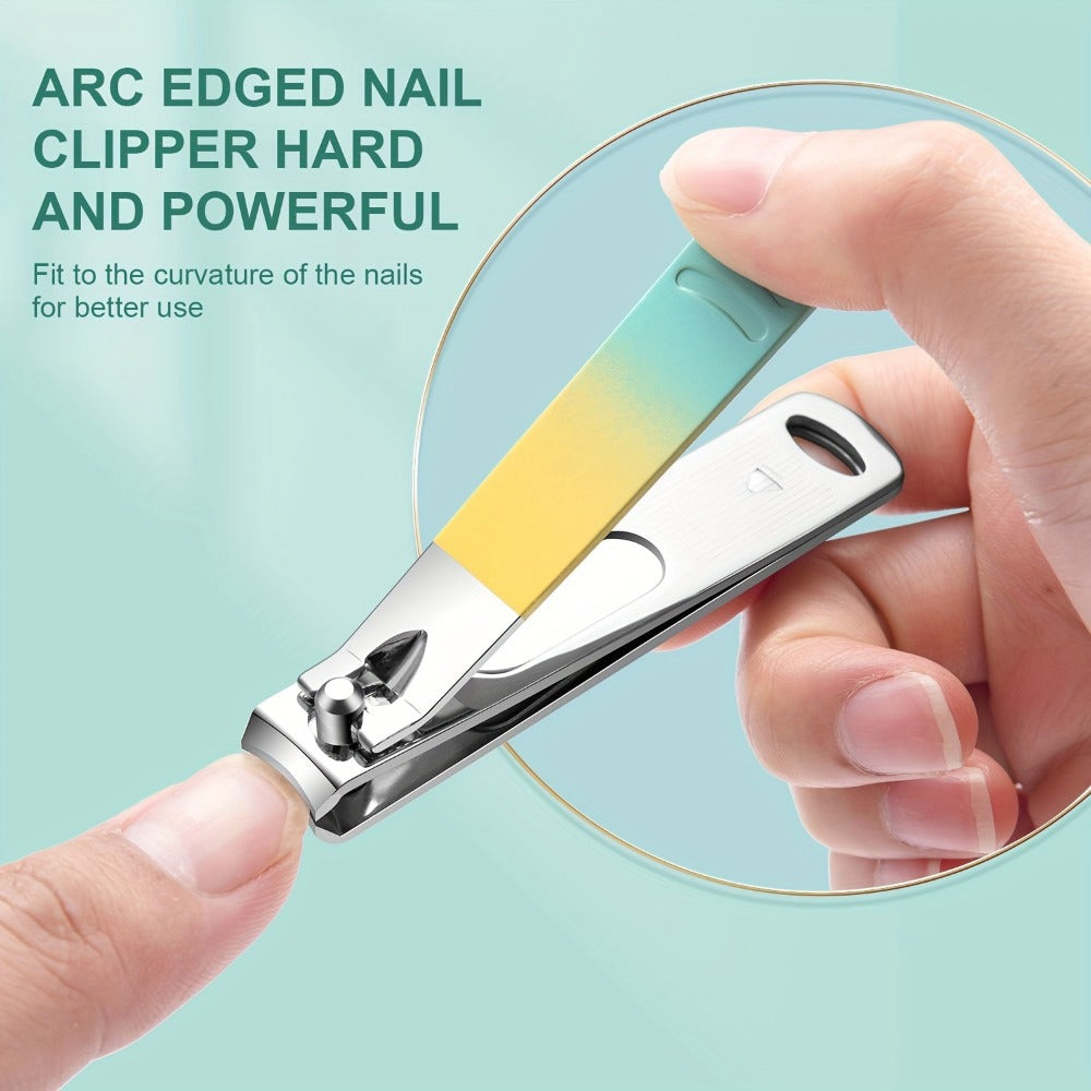 Eighteen-Piece Manicure and Pedicure Kit with Gradient Case, Clippers, Scissors, Files and Pushers — image 4