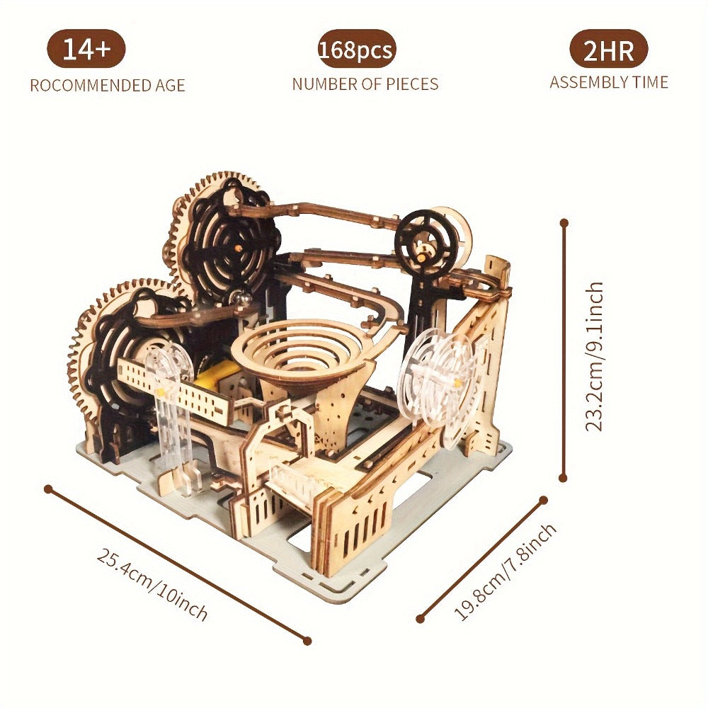 Electric Marble Run Set 3D Handmade Logic Building Construction Puzzle, Educational STEM Toy for Kids Teens Adults — image 7