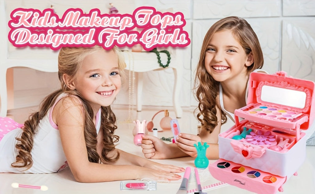 Kids Makeup Kit for Girls Ages 5-12, 48PCS Princess Pretend Play Cosmetics Set, Eyeshadow, Blush — image 11