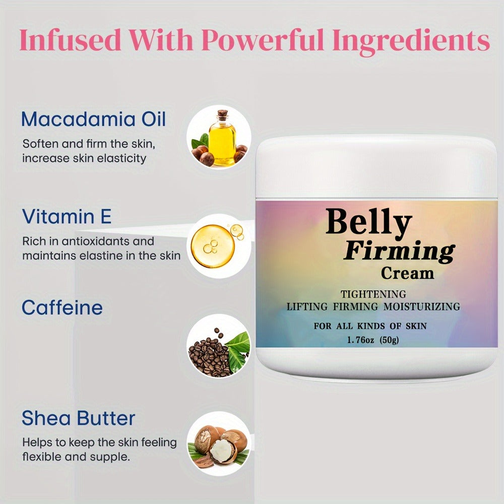 Body Cream 50g Jar with Caffeine Shea Butter Vitamin E and Macadamia Oil for External Belly Arm and Body Use — image 6