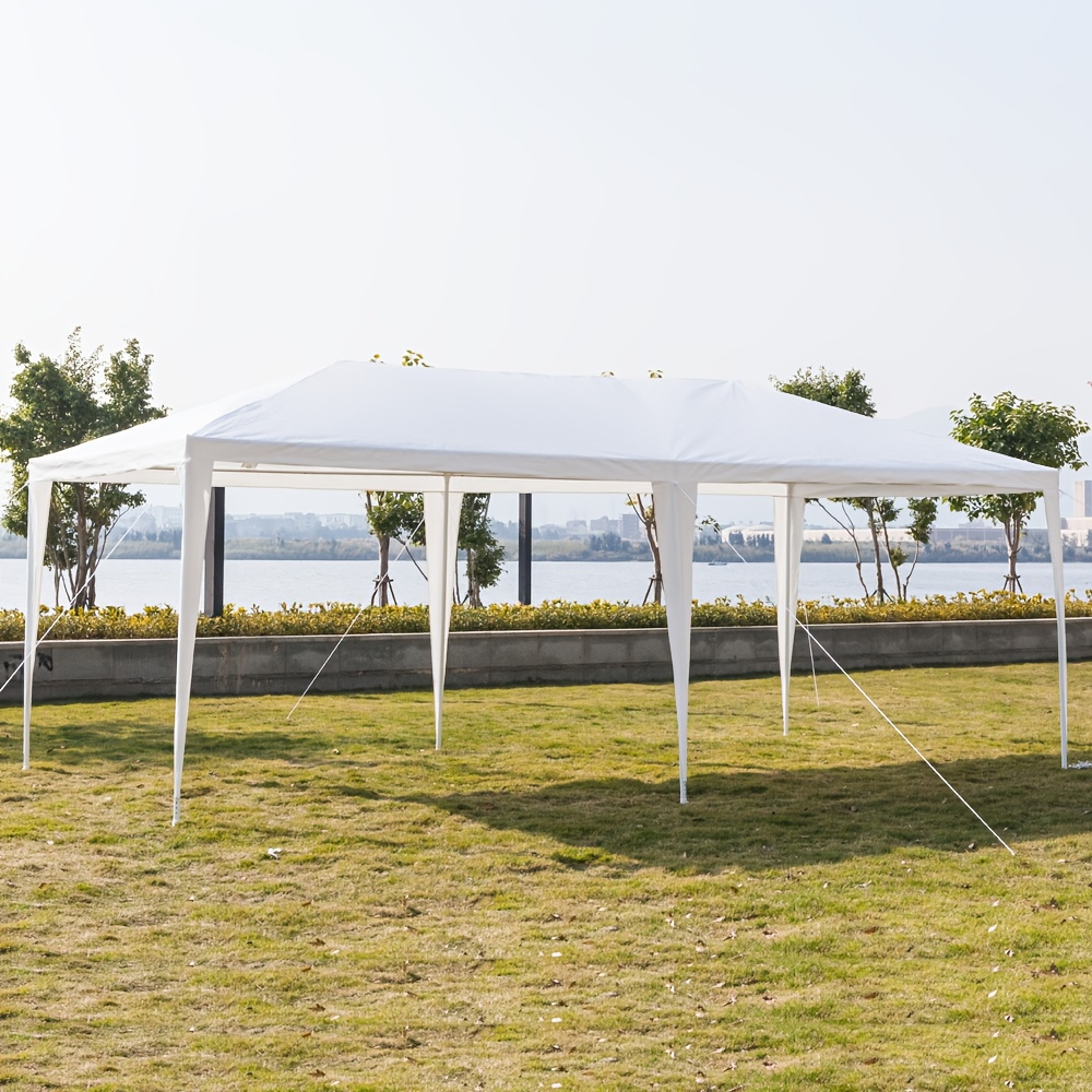 White Open-Sided Canopy Tent in 10x20ft or 10x30ft Sizes with Ropes, Stakes and No Sidewalls — image 6