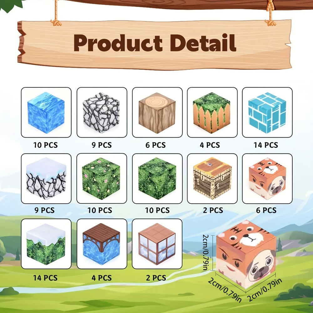 Magnetic Blocks STEM Building Toys for Kids 48/54/64/100/102/108pcs, Sensory Magnetic Tiles Set for Boys Girls Ages 3 4 5 6 7