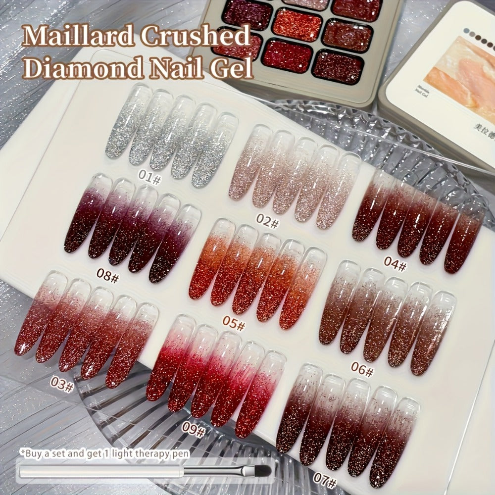 Gel Nail Polish 9-Color Mini Grid Sets for Ombre and Patting Art in 5 Curated Collection Options — image 3
