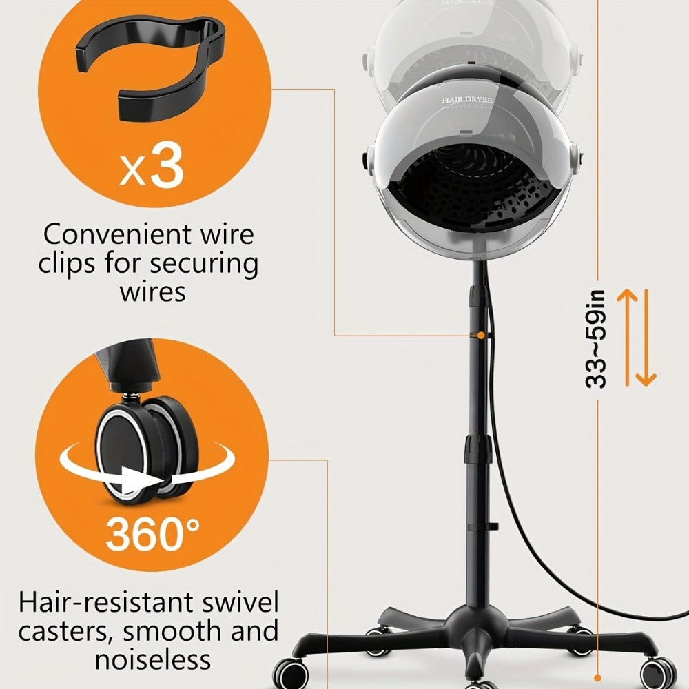 Ionic Floor-Standing Hooded Hair Dryer 1875W, Adjustable Height Professional Salon Hood Dryer for Deep — image 20
