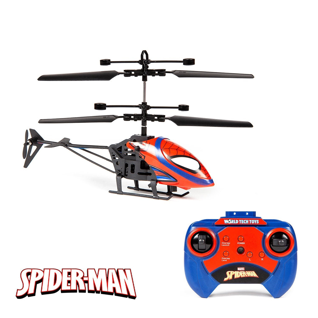 Marvel Spider-Man 2CH IR Remote Control Helicopter, Indoor Flying Toy for Kids Boys Superhero Fan — image 1