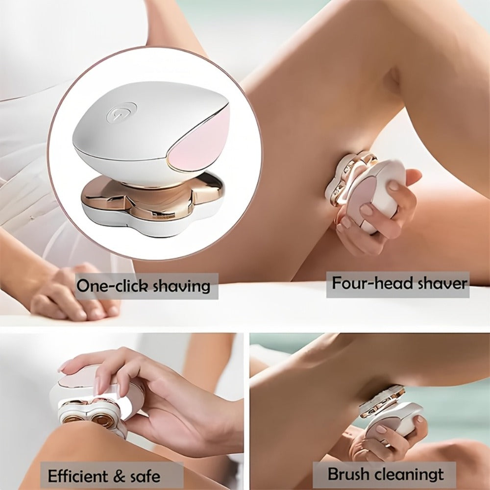 Electric Shaver for Women with Four Rotating Heads, USB Rechargeable Power and Wet/Dry Use for Listed Areas — image 2