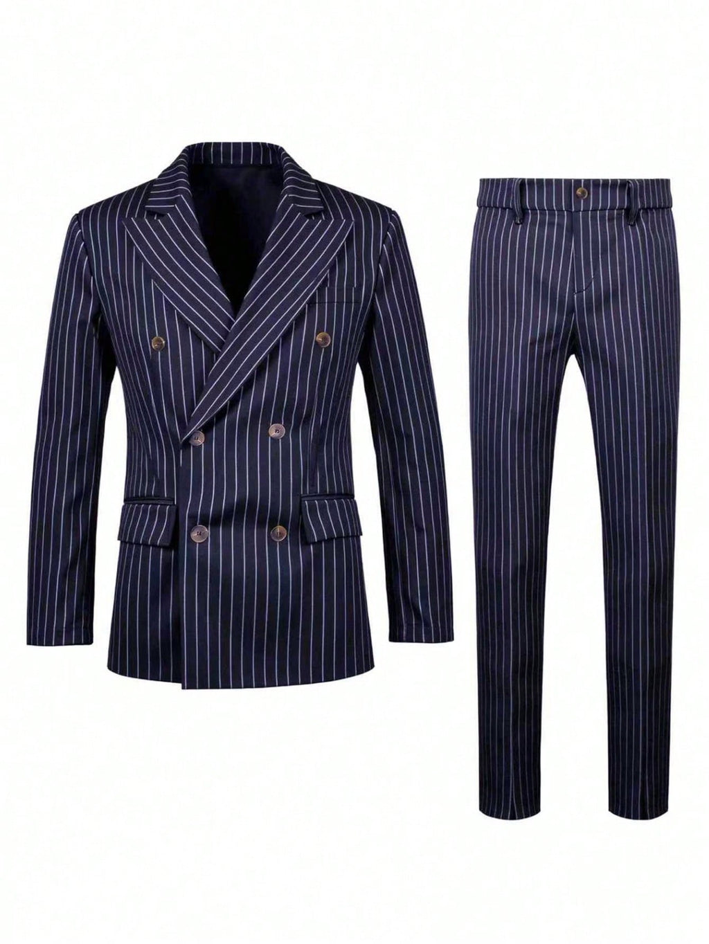 Mens Striped Business Suit Set