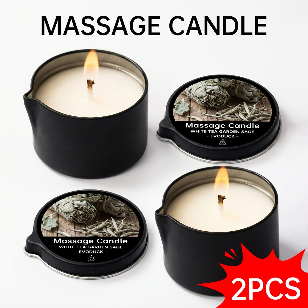 Massage Oil Candle 2-in-1 Soy Wax Scented Candle with Essential Oil – Moisturizing Warm Body Lotion for Spa Pedicure Relaxati