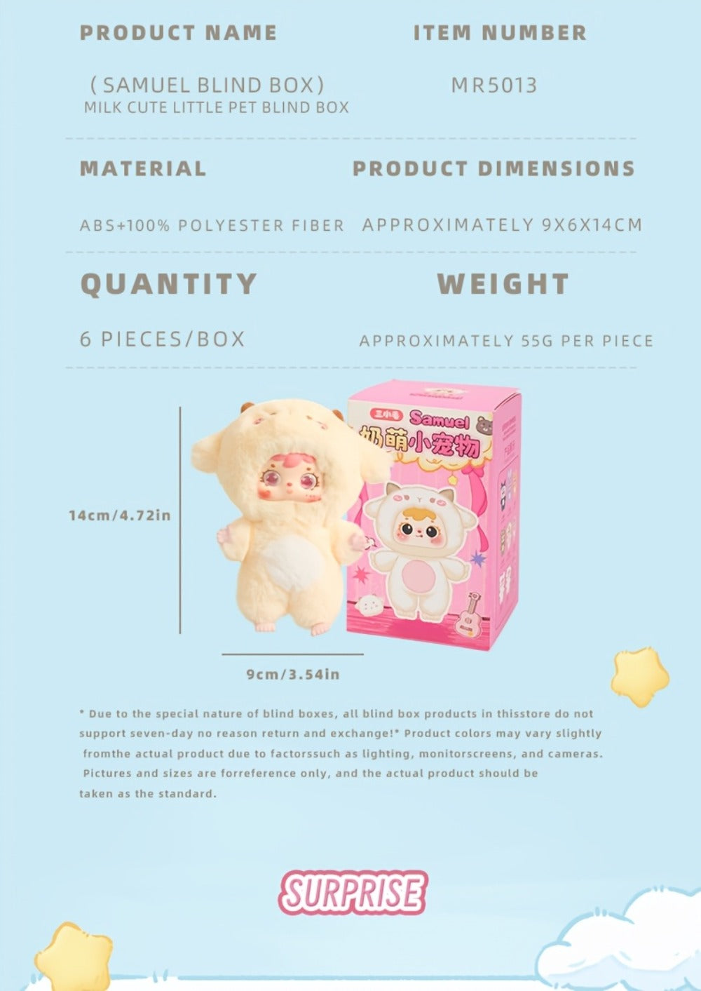 Kawaii Plush Keychain Charm, Cute Pet Healing Doll Rabbit Bear Stuffed Animal Bag Pendant, Random Style — image 15