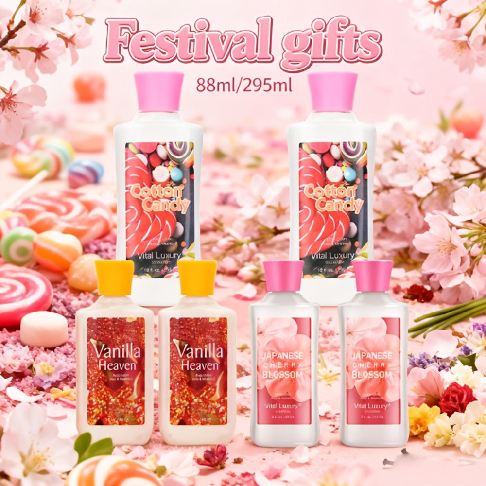 Scented Body Lotion in Japanese Cherry Blossom, Vanilla Heaven or Cotton Candy Bottles and Two-Piece Sets — image 4